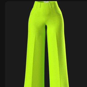 Hanifa Bright Lime Jade Pants - Small